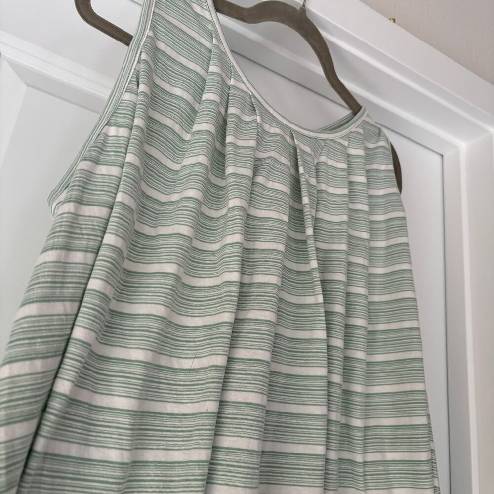 easel Mint & White Striped Sleeveless Swing Top - Picture 2 of 5